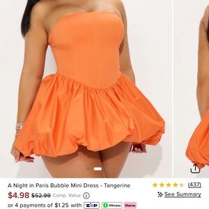 Fashion Nova Orange Mini Dress